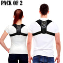 Pack Of 2 Posture Corrector Adjustable Back And Shoulder Support Correction Belts