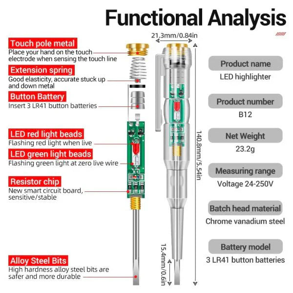 Mini LED Voltage Tester Pen