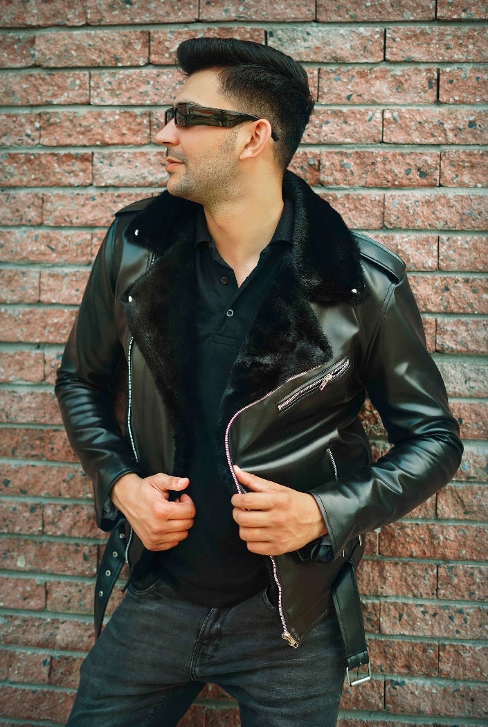 Rev Up Your Look with Forever Trend's Men’s Biker Style Leather Jacket