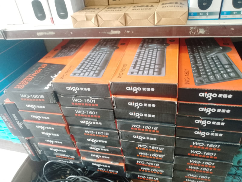 AIGO Business Wired Keyboard with Mouse – Reliable Performance for Professionals