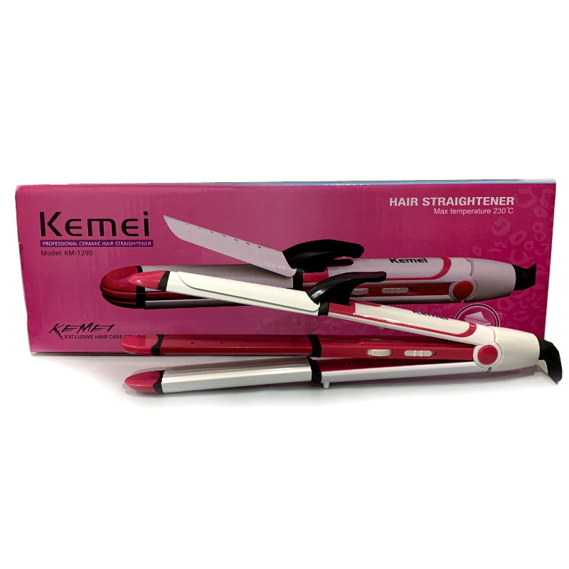 Kemei KM-1290 Multi-Functional Professional Ceramic Hair Straightener For Outstanding Hair Styling ceramic