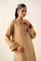 Stitched 1 Piece Embroidered Satin Jacquard Shirt