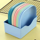 10pcs Plates Set With Holder (Random Colours)