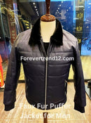 Elevate Your Winter Look with the New Fashion Faux Fur Puffer Jacket for Men