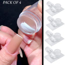 Pack Of 4 French Nails Silicone Stamp Eco-Friendly Nail Art Tool