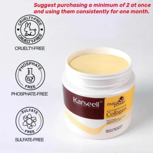 Karseell Hair Mask | Collagen Hair Treatment Deep Repair Conditioning Argan Oil Collagen Mask – 500ml