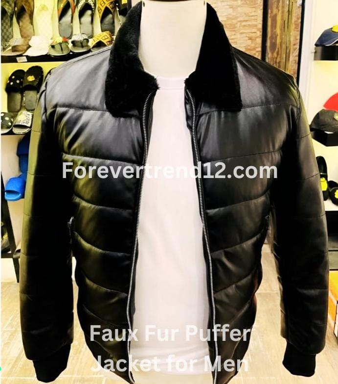 Elevate Your Winter Look with the New Fashion Faux Fur Puffer Jacket for Men